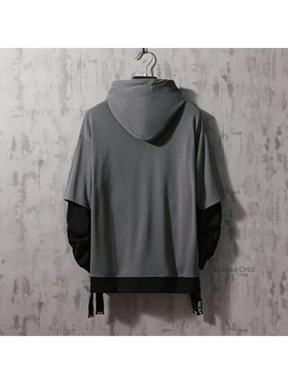 Contrast Color Pullover Hoodie Patchwork Hoodie Men